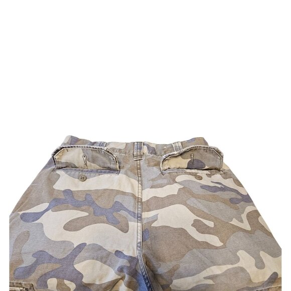 Mossissue: Mossimo Camo Cargo Drawstring Y2K Pants 28x24.5" Mens Made In Russia - Picture 8 of 9
